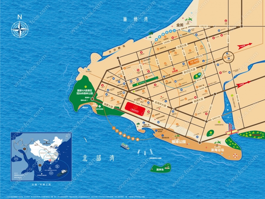 东投·银滩海玥台楼盘位置图1