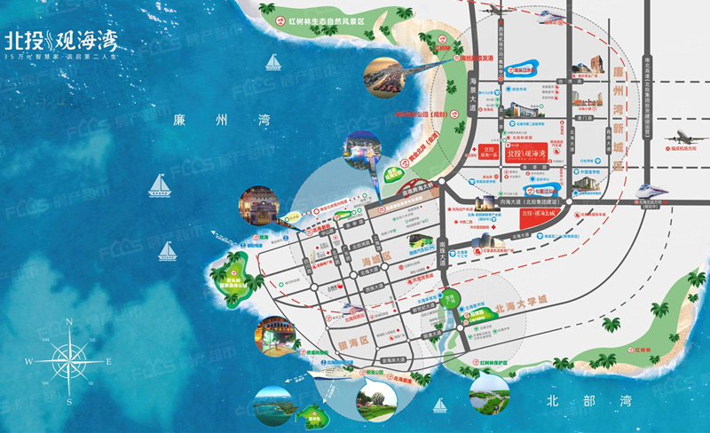 北投观海湾位置示意图